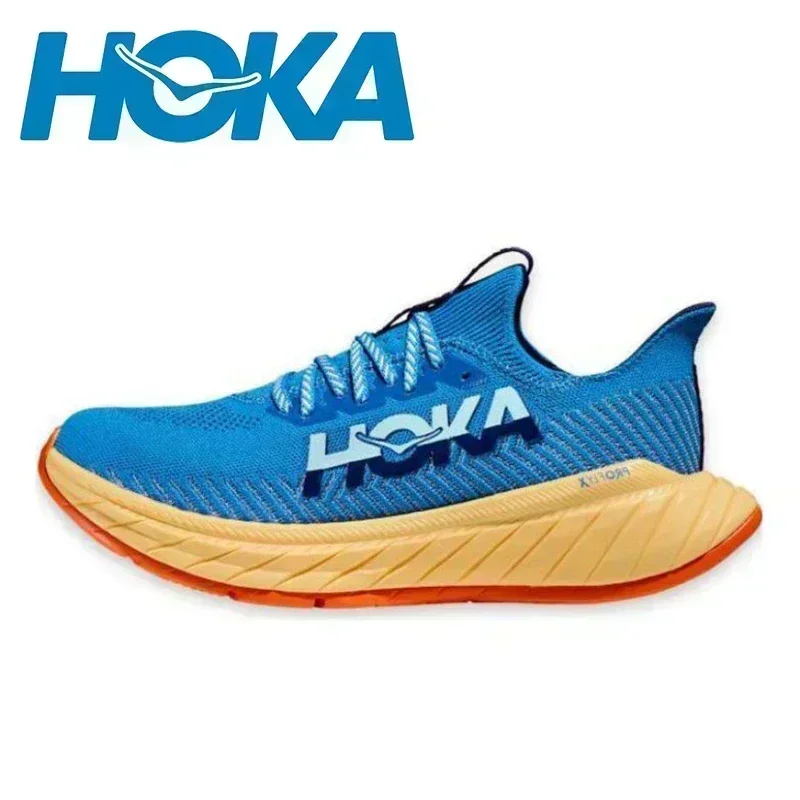 Hoka One One Carbon X3 Asli Sepatu Lari Pria Wanita Mesh Bernapas Jogging Sepatu Ringan Olahraga Sepatu Lari Karbon