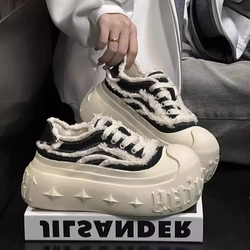 

Повседневное женское облегающее платье Cotton Candy Thi Bot на платформе без шнуровки с круглым носком и низким верхом, весна-лето