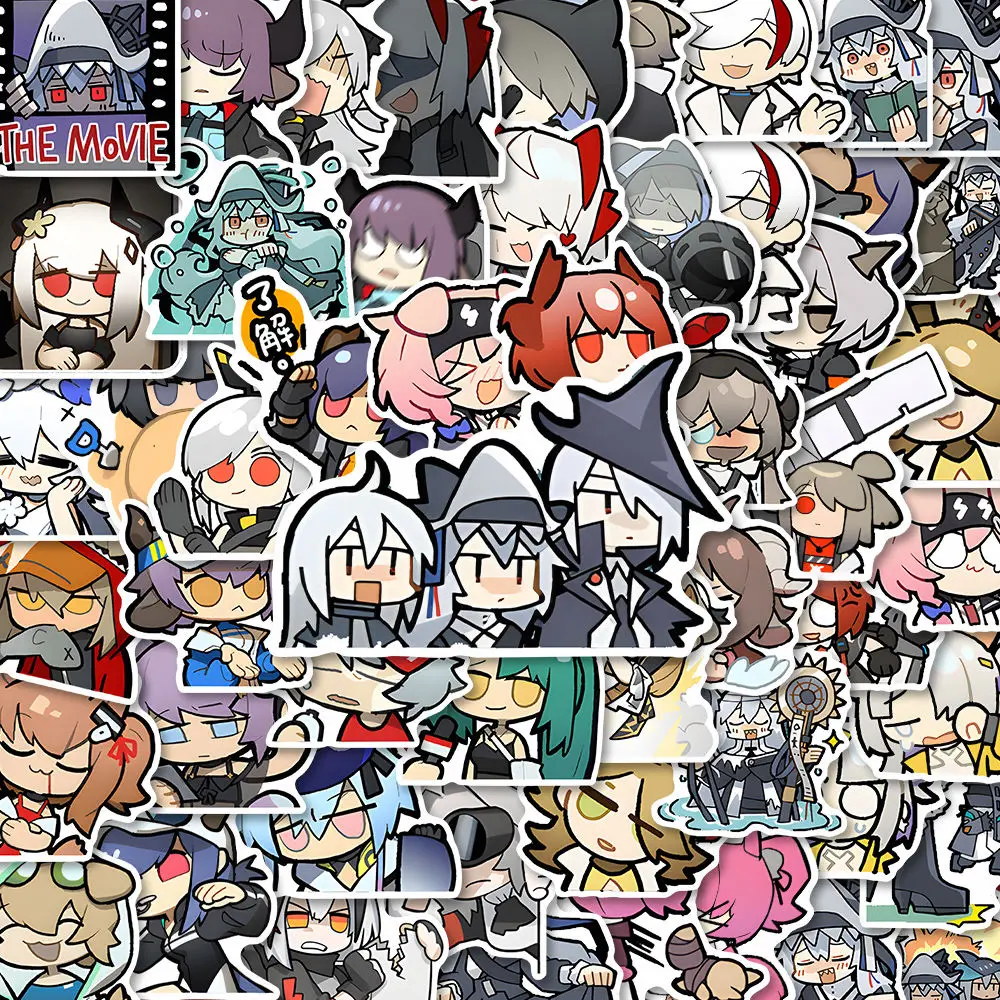 ملصقات أنيمي Arknights Specter لأجهزة الكمبيوتر المحمول ، كرتون لطيف ، تزيين الجدار ، سطح الطاولة ، 54 الغيتار