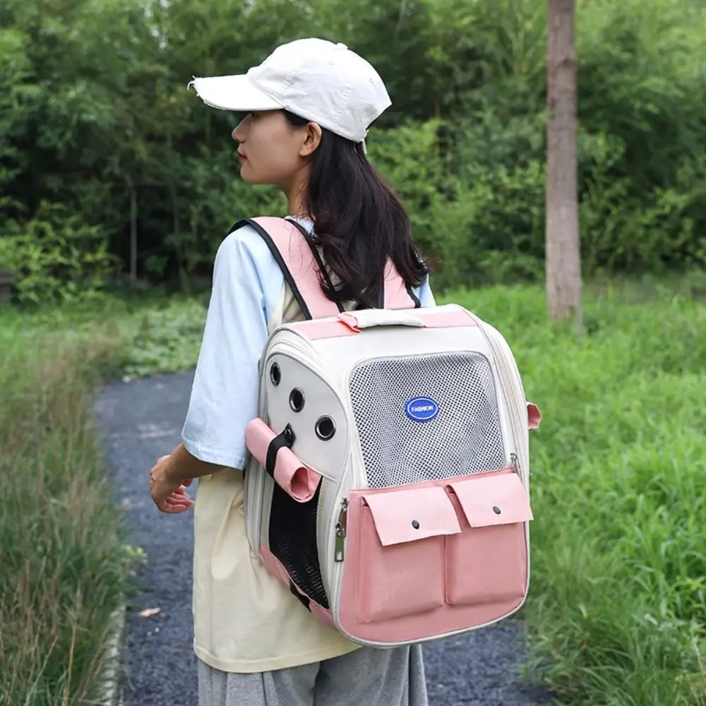 

Ventilation Pet Carrier Backpack Foldable Breathable Pet Travel Bags Large Capacity Comfortable Cat Carrying Bag