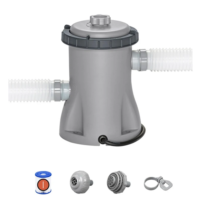 مضخة تصفية حمام السباحة كبيرة جدًا، رف أنابيب قابل للنفخ، منقي مياه عالمي، مضخة تصفية مياه عائلية #5