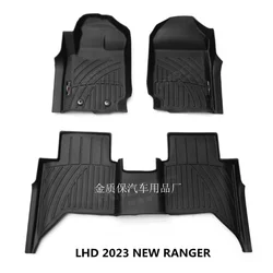 Use for 2023 all new Ford ranger raptor car carpet Ford ranger Floor foot mats Set Trim to Fit For Ranger waterproof floor mats