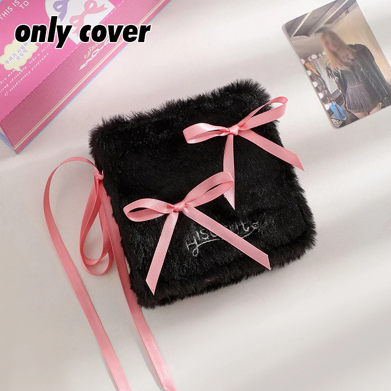 Imagem -05 - Bow Ribbon Plush Photocard Binder Kpop Idol Card Collect Book Titular do Cartão Rosa Preto Roxo Meninas Doces Bonito Álbum de Fotos 3