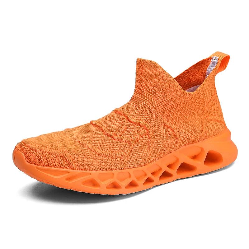 

2024 Casual Style Breathable Versatile Comfortable Men Sneakers for Men Trendy Mesh Sports Shoe Male Slip on Orange Men's Shoes