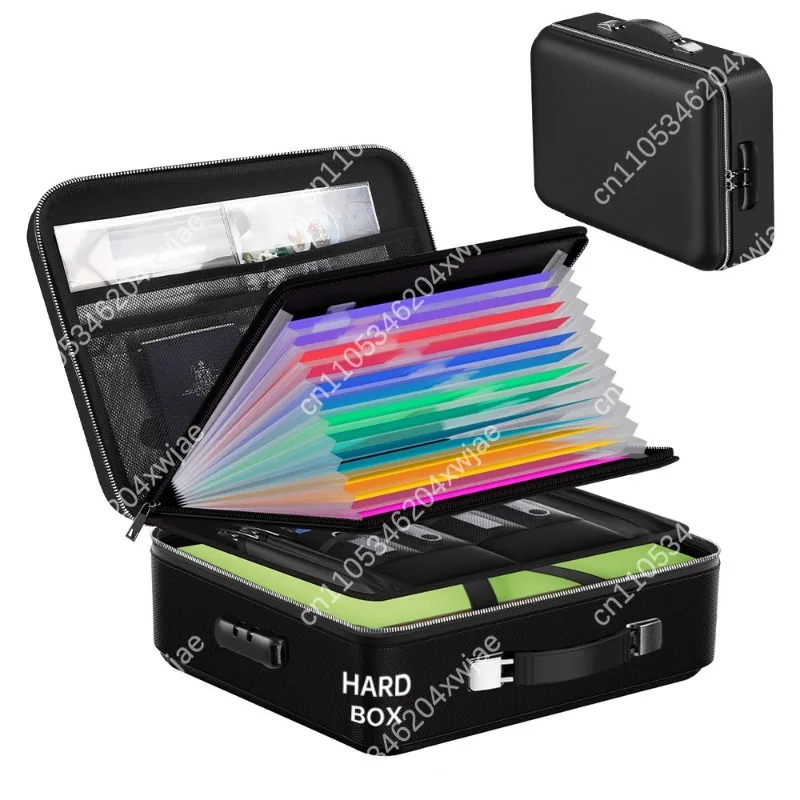 

Heavy Duty Water and Fire Resistant Document Holder with Lockable Zipper, Secure Storage for Important Files & Cash