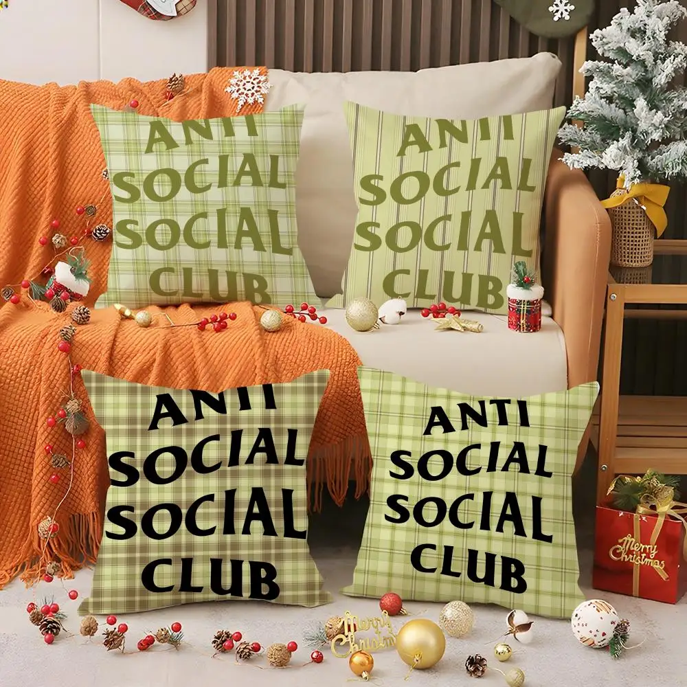 

Крутая наволочка A-ANTI SOCIAL SOCIAL CLUB с принтом, чехол для подушки для гостиной, дивана, спальни, декор для комнаты