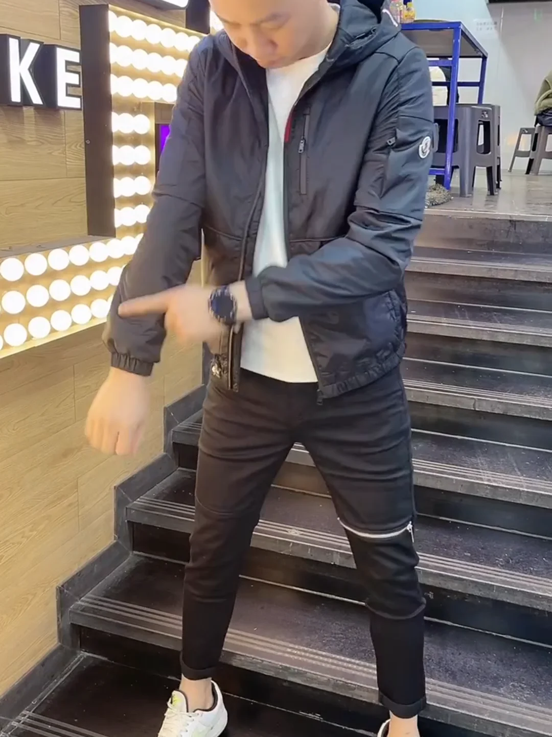 

Мужская повседневная куртка-жакет Slim Fit, европейский стиль, весна-осень, новинка, антимикробная, приталенная, однотонная