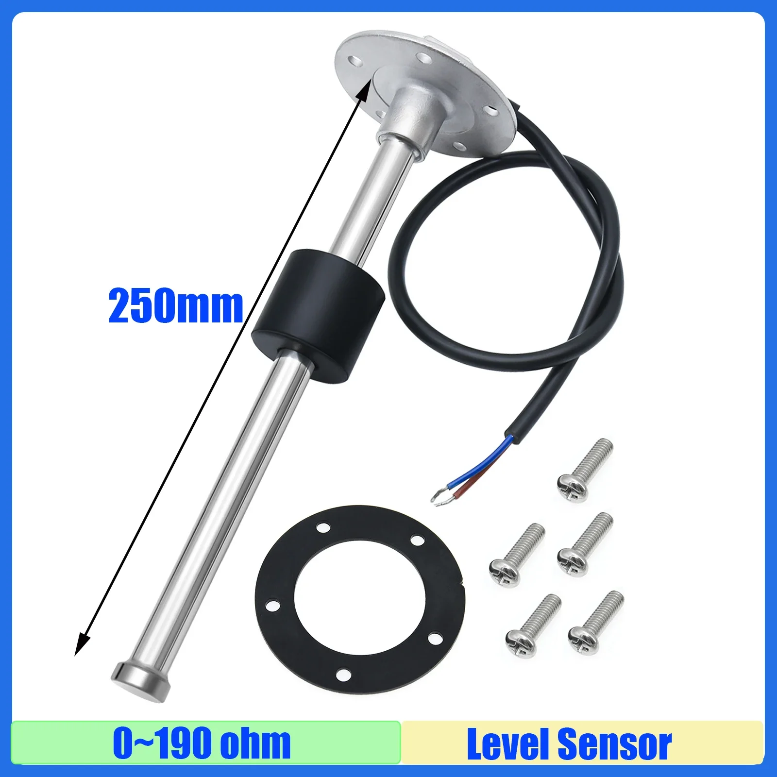 Groene LED Digitale 2 IN 1 52 mm meter met alarm 0-190ohm waterniveaumeter + afwasserniveaumeter voor waterrioolniveausensor auto
