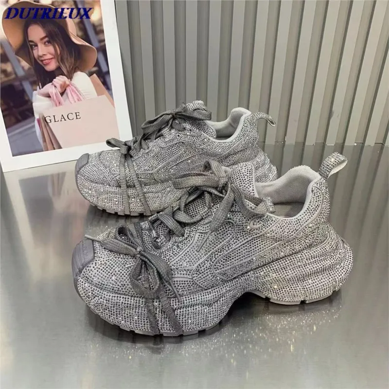 Sneakers Sport Casual Fashionable Customized Design Shoes Footwear Factory Cost Shiny 2024 Women Shoe