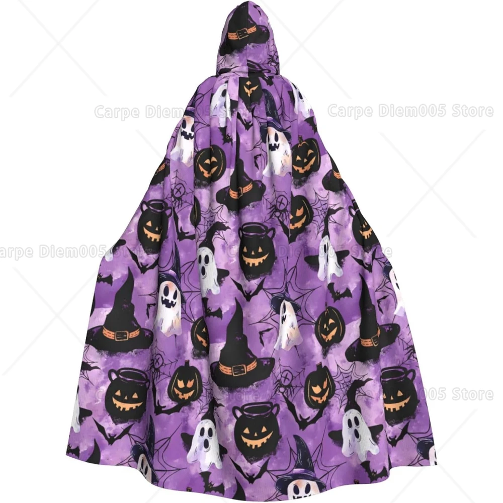 

Halloween Pumpkin Horror Cloak with Hood Halloween Wizard Cloak Ghost Hooded Cape for Men and Women Print One Size