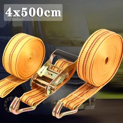 Double Hook Cargo Straps Thickened Ratchet Straps Universal Retractor Tie Down Straps Trailer Strap Tensioner Safety Rope