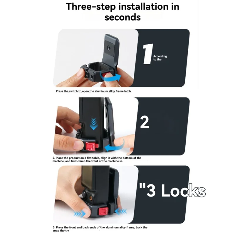 【BIG-SALE】Quick Release Magnetic Mount Clip Holder For DJI Pocket 3 OSMO POCKET 3 Cycling/Vlogging Action Cameras Accessory