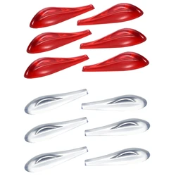 2024 6 Pcs Universal Car Front Bumper Lip Splitter Exterior Acrylic Fins Spoiler Stickers Kit for Car Body Auto Anti-Collision