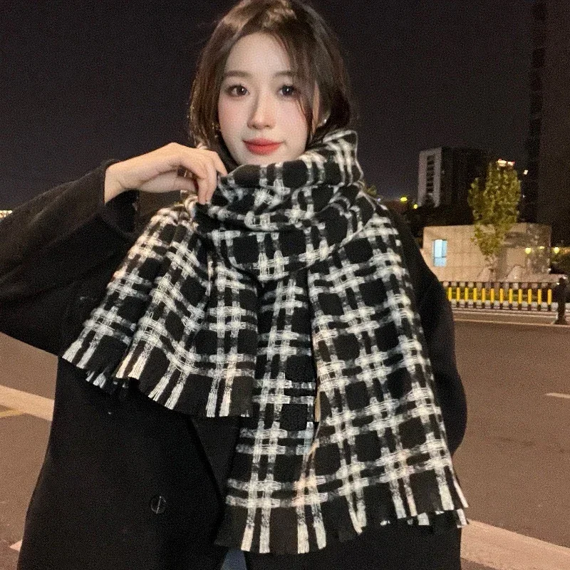 Autumn  Winter New Wool Scarf  Couple  # Pattern   Warm  Pashimna Windproof Fashion Casual Plaid Shawl  Men Women