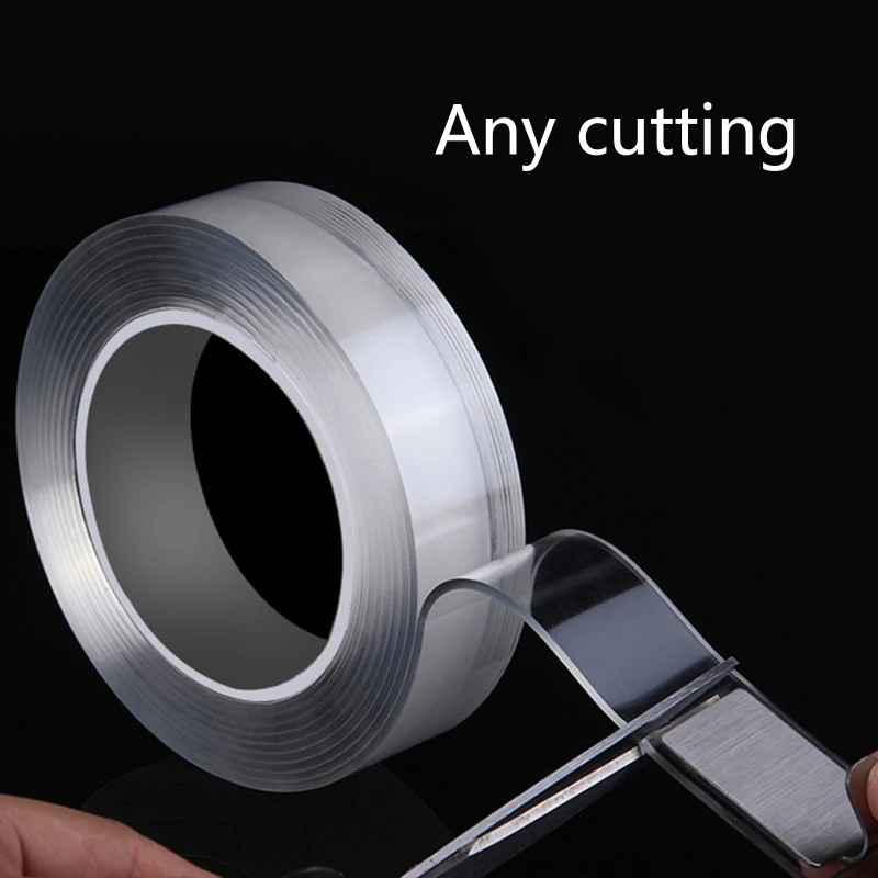 1/2/3/5 м двусторонняя лента прозрачная многоразовая наклейка на стену, которую можно стирать для дома