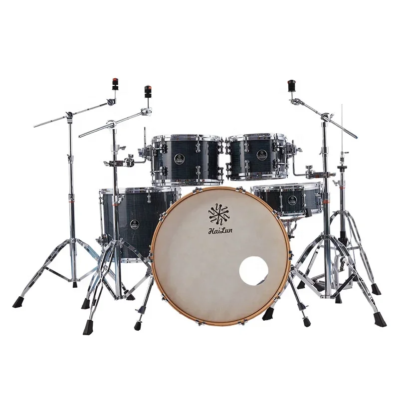 Hailun Concert Series Figured Maple Jazz Drum Set 5 Drums 4 Cymbals Children Adult Beginners Musical Percussion Instruments