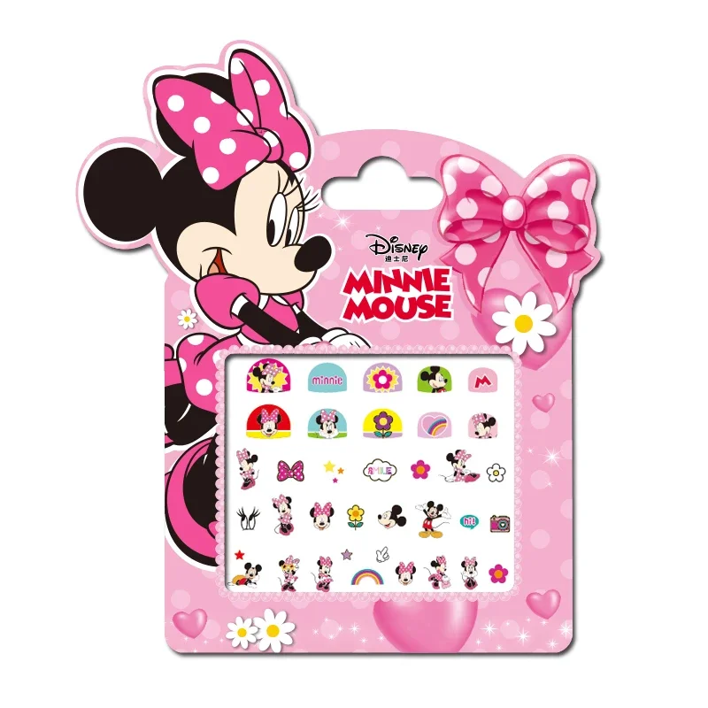 Pegatinas de maquillaje de princesa Elsa y Anna para niños, juguetes de Anime, figura de acción de Disney, Mickey y Minnie, regalos de cumpleaños