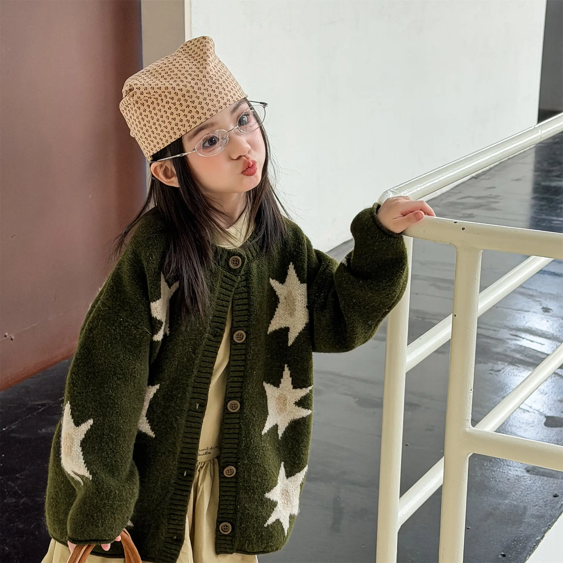 

2025 Winter New Children Sweater Coat Girls Knitted Cardigan Baby Long Sleeve Warm Tops Boys Thick Casual Knitwear Kids Clothes