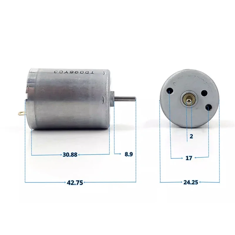 Mabuchi RK-370CA-18260 Mini RK-370 DC Motor 6V/9V/12V 7300RPM 24MM Metal Brushed Electric Motor for DIY Air Pump Hobby Toy Model view 5