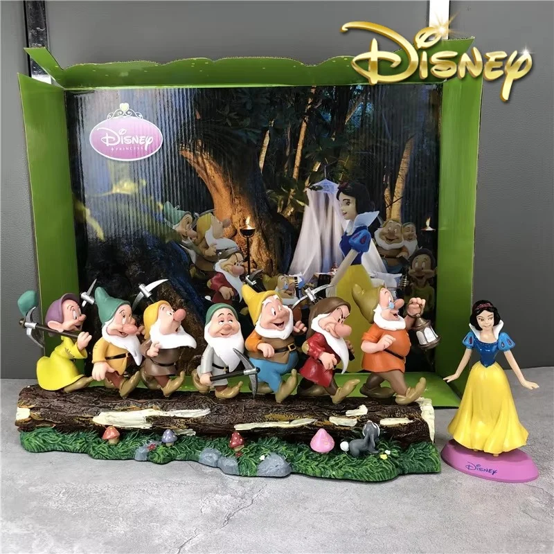 Heiße Disney Action Figure Schneewittchen Und Die Sieben Zwerge Spielzeug Puppe Sammlung Modell Überraschung Halloween Geburtstag Geschenk Freunde Geschenk