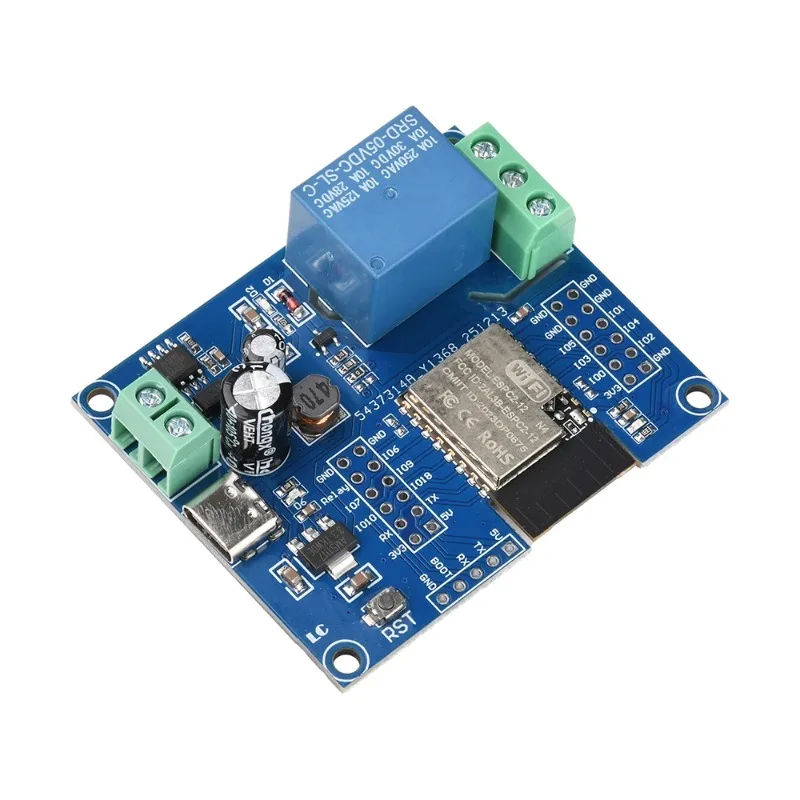 5-60V single relay module onboard ESPC2-12 ESP32-C6 Wifi Bluetooth development board module Type-C interface