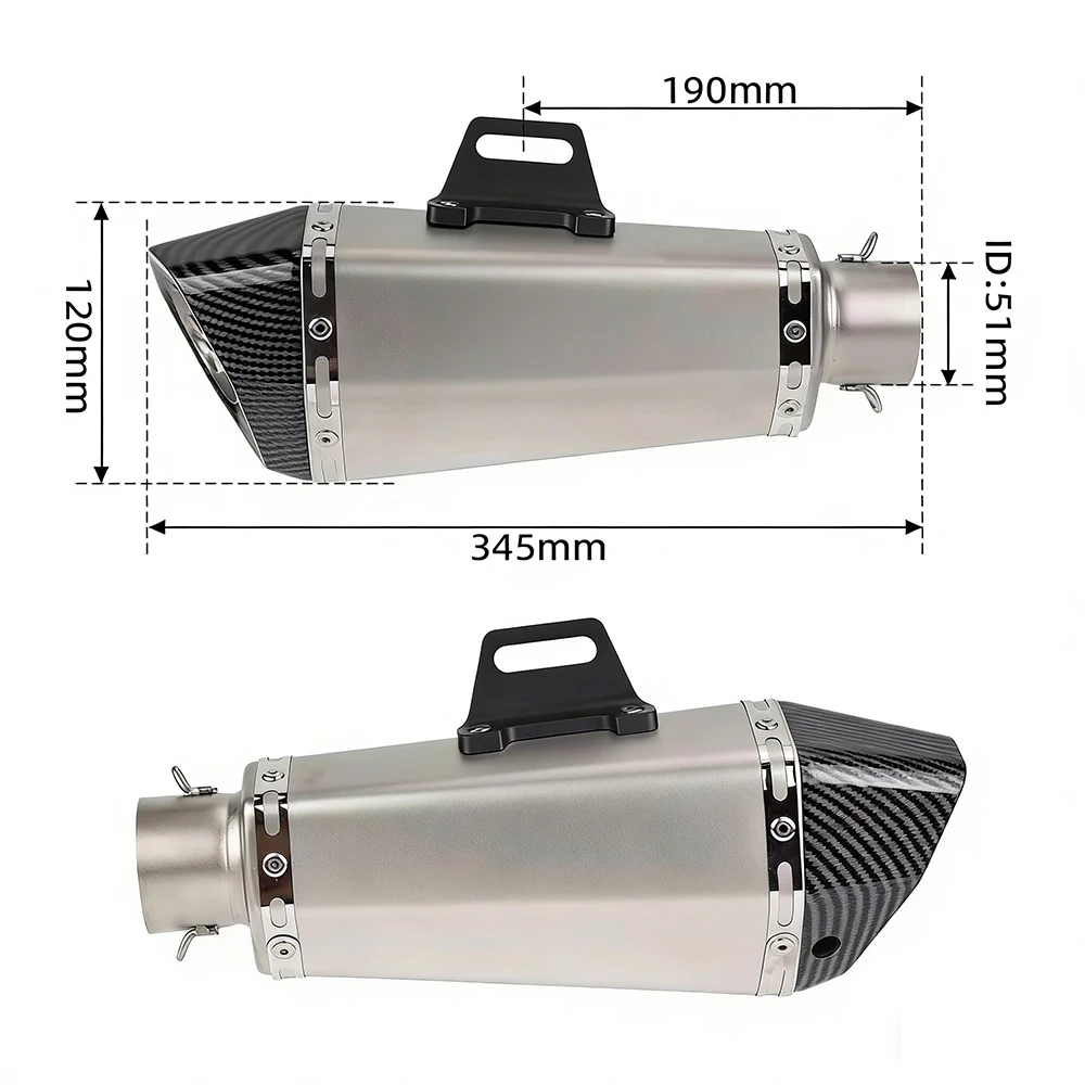 Durable Motorcycle Exhaust System Stainless Steel Escape Middle Tail Link Pipe With Muffler For CFMOTO 450SR 450 SR 2022-2024