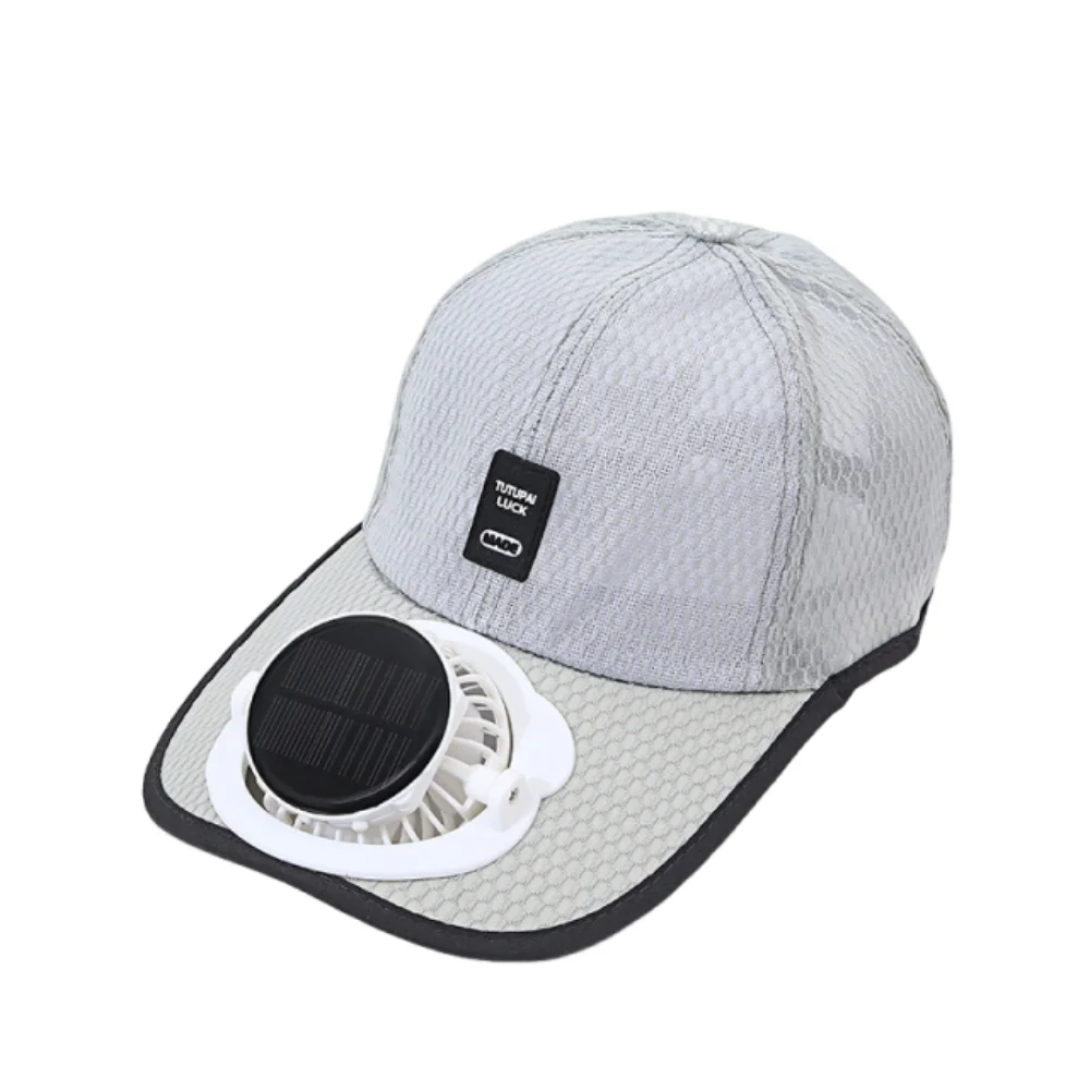 Sun Protection Solar Powered Fan Hat UV Protection Strong Wind Breathable Mesh Sun Hat Lightweight Unisex Baseball Cap with Fan
