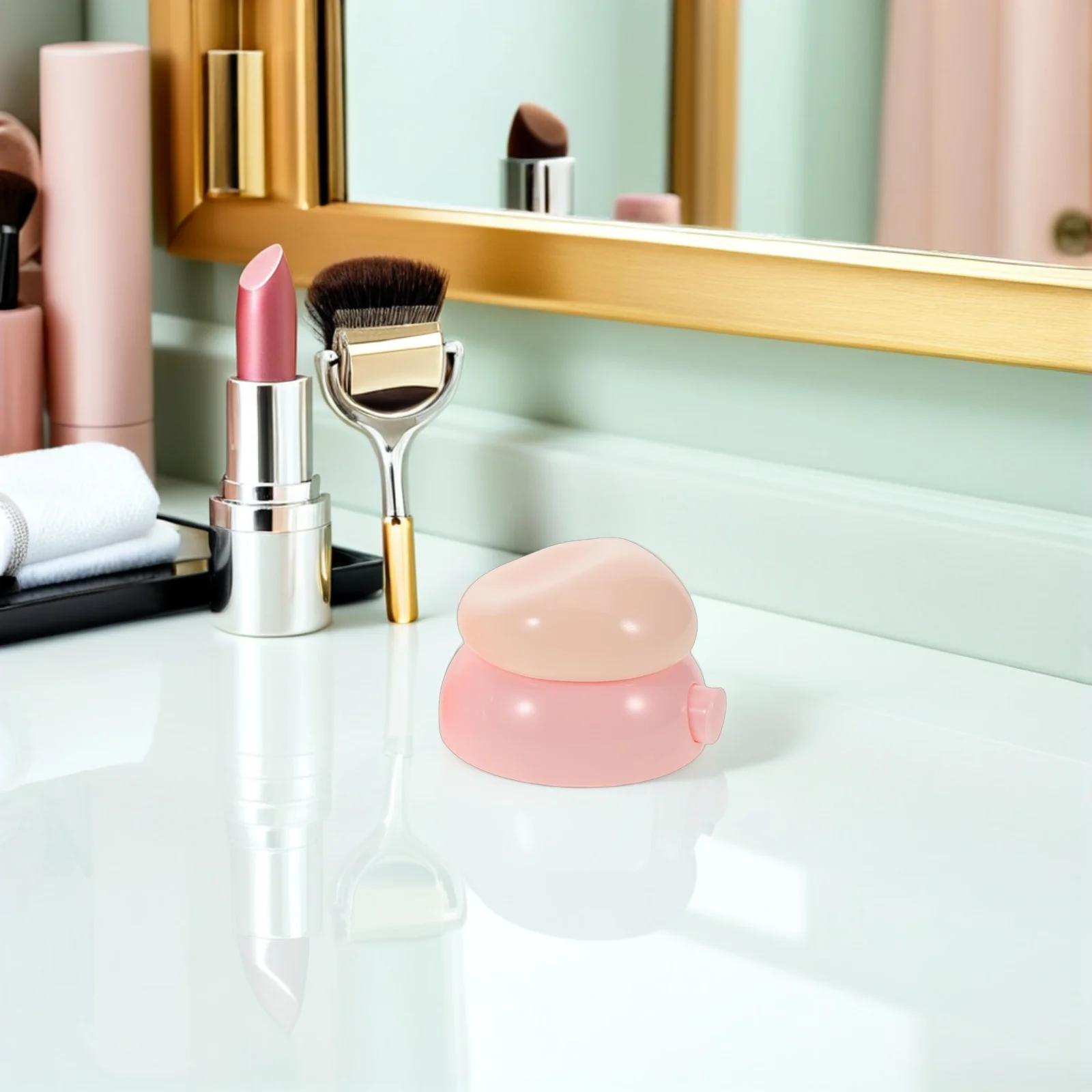 

2Pcs Mini Lipstick Container Holder Leakproof Travel Makeup Jars Refillable Cream Balm Storage Portable Skincare Sample Bottles