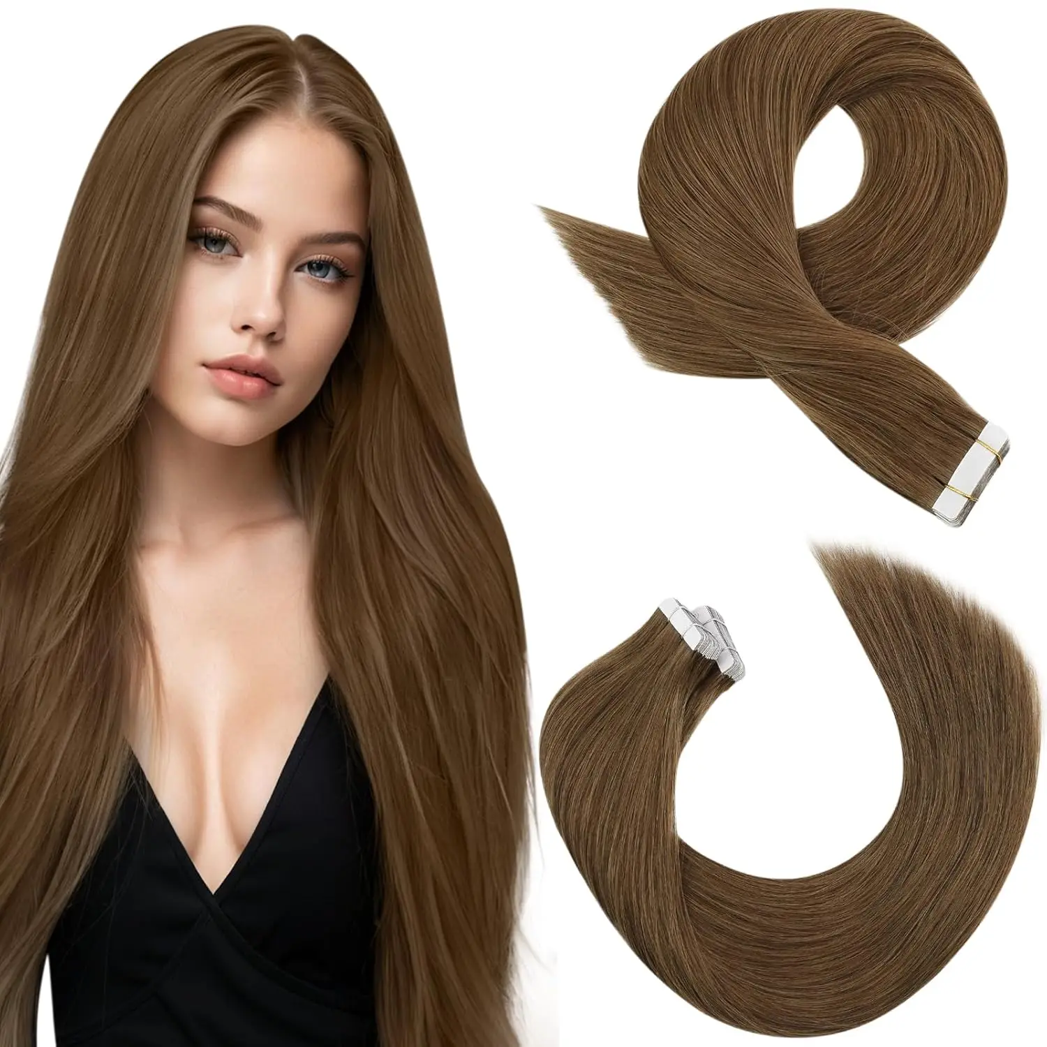 [10-24 pollici] Nastro Moresoo nelle estensioni dei capelli Nastro Ombre senza cuciture nelle estensioni Capelli Remy 30G e 50G Estensioni dei capelli umani brasiliani