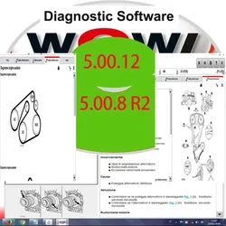 Nuevo 5.00.12 WOW Snooper 5.00.8 R2 con software de diagnóstico Keygen herramientas de inspección interfaz de reparación ECU afinación de coches programa automático