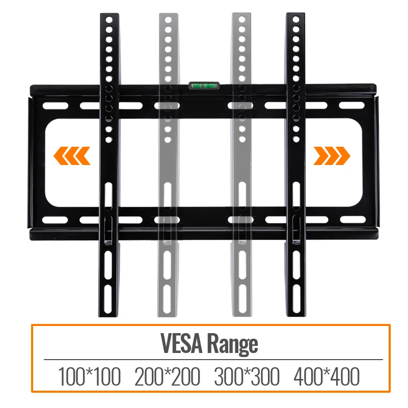 Uniwersalny uchwyt ścienny do telewizorów o przekątnej 26-55 cali LED do telewizorów plazmowych o przekątnej do VESA 400x400 mm i udźwigu 110 funtów