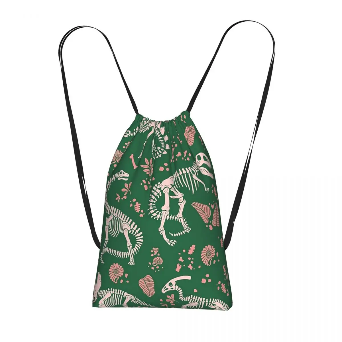 

Dinosaur Fossils Unearthed Backpacks Portable Drawstring Bundle Pocket Storage Bag Book Bags for Man Woman School