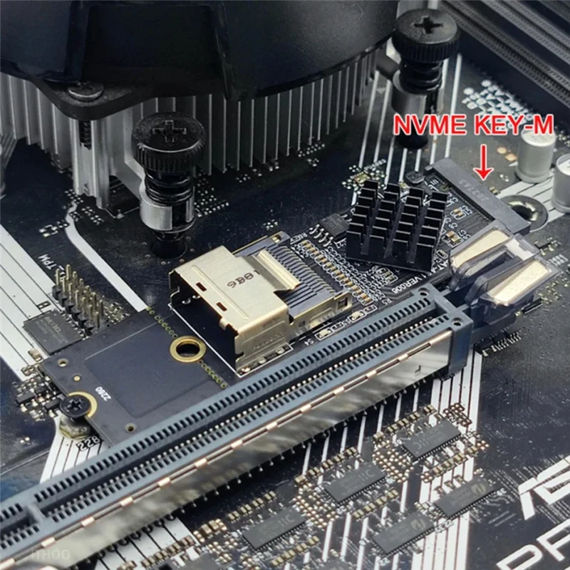 A41Z-M.2 NVME To Mini SAS SFF-8087 Expansion Card Support 4 Port SATA3.0 6Gbps HDD SSD SATA Controller SFF8087 To M2 NVME