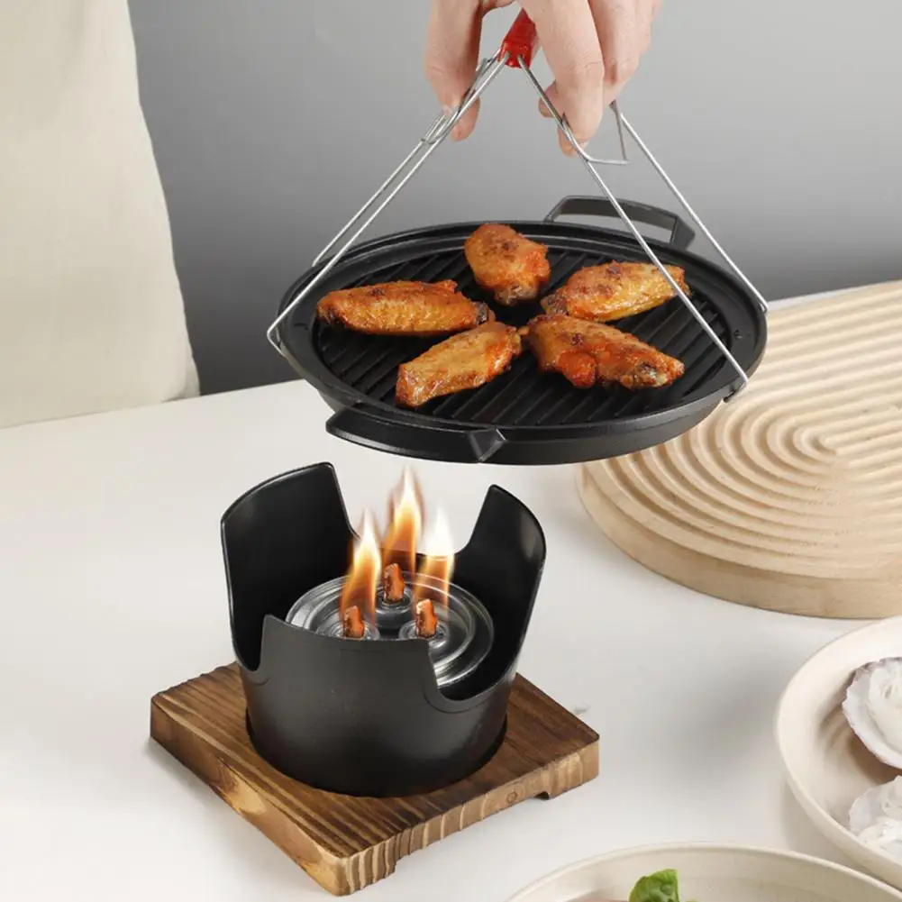 

Portable Single Oven Grill Portable Mini Bbq Alcohol Stove Grill Barbecue Oven Set for One Person Non-stick Outdoor for Camping