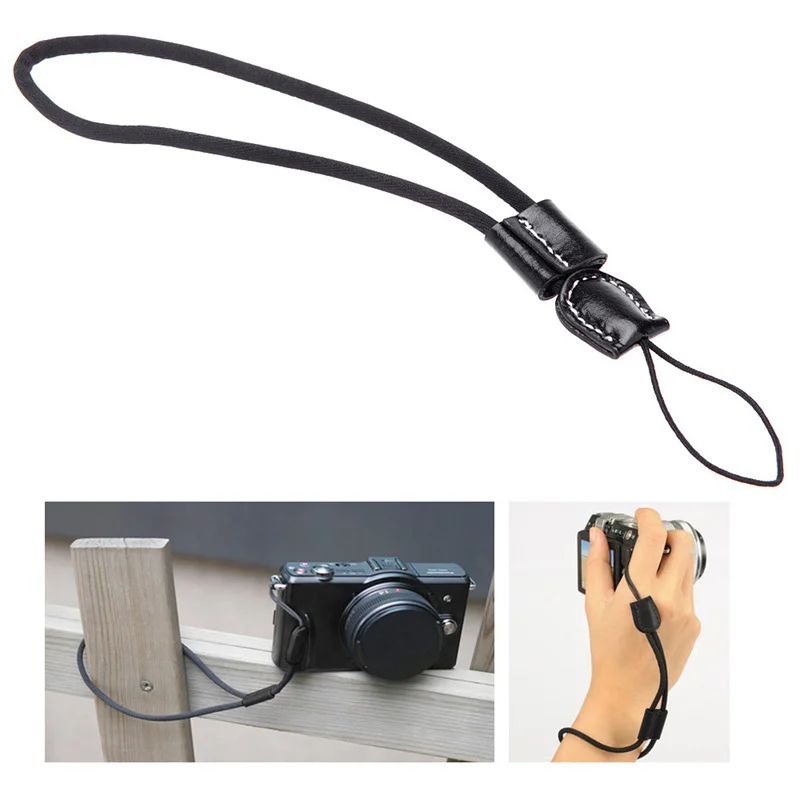 2pcs Black/Brown camera wrist strap Leather Wristband Protection rope For Canon/Nikon/Sony/Olympus camera and micro-single