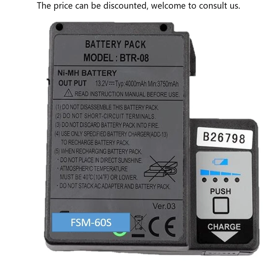 

Fusion Splicer FSM60S Fiber Optical Splicer AC Adaptor Battery Charger Fusion Splicer BTR-08