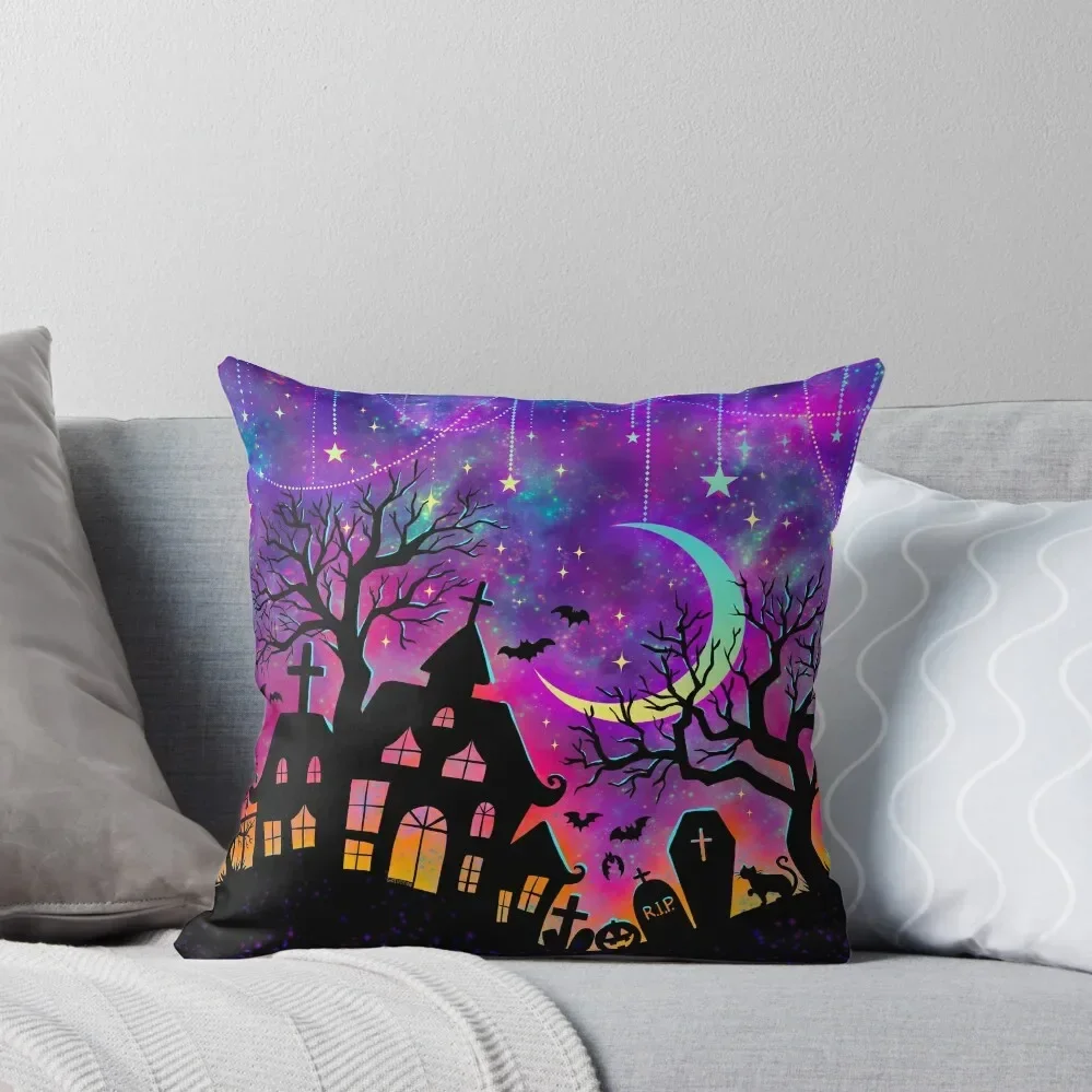 

Starry Halloween Night Throw Pillow Embroidered Cushion Cover Cushions Cover pillow