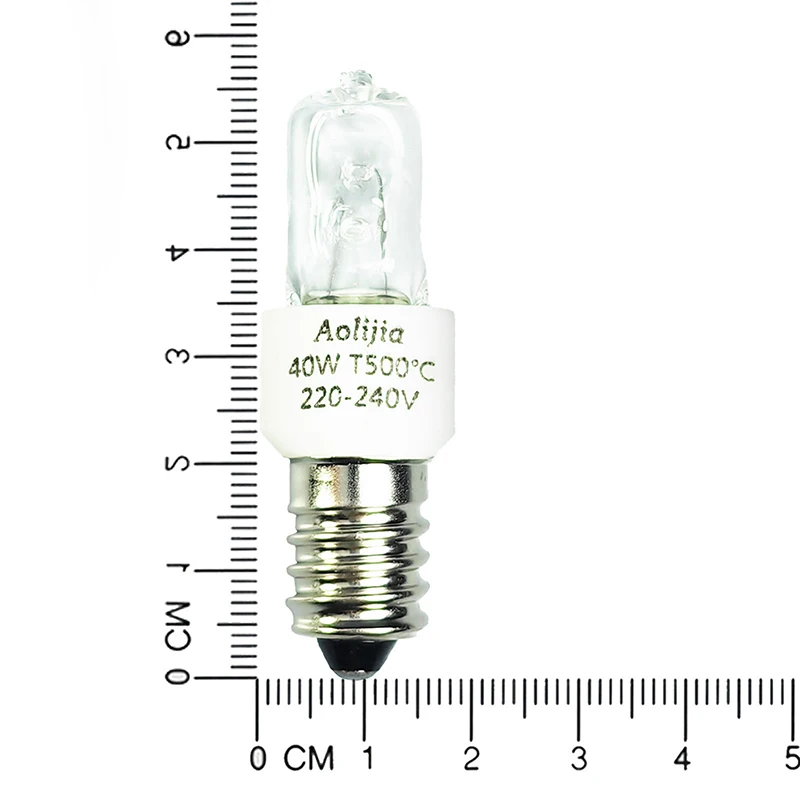 Nuevo 25W/40W E14 bombilla para horno 220-240V lámpara halógena segura para horno alta temperatura 500 ℃   Bombilla resistente para microondas y secadora