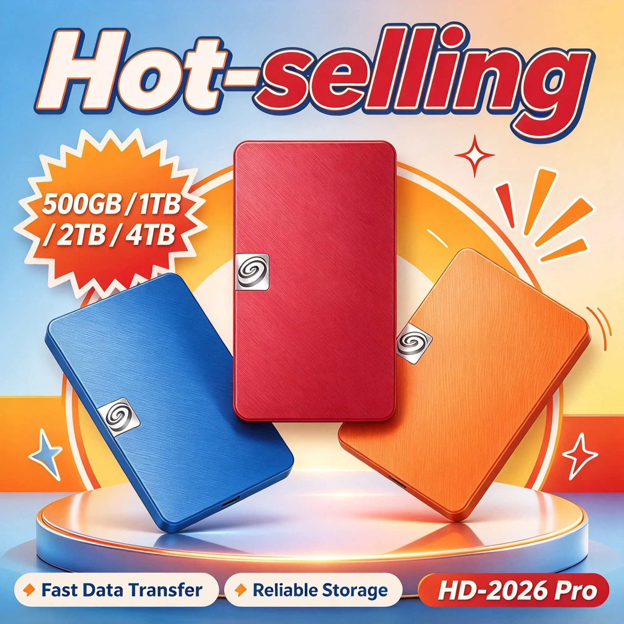 Mac Windows PC SSD Fast Storage Device Laptop External Mobile Hard Disk Data Backup File Save 1TB 2TB 4TB 500GB USB 3.0