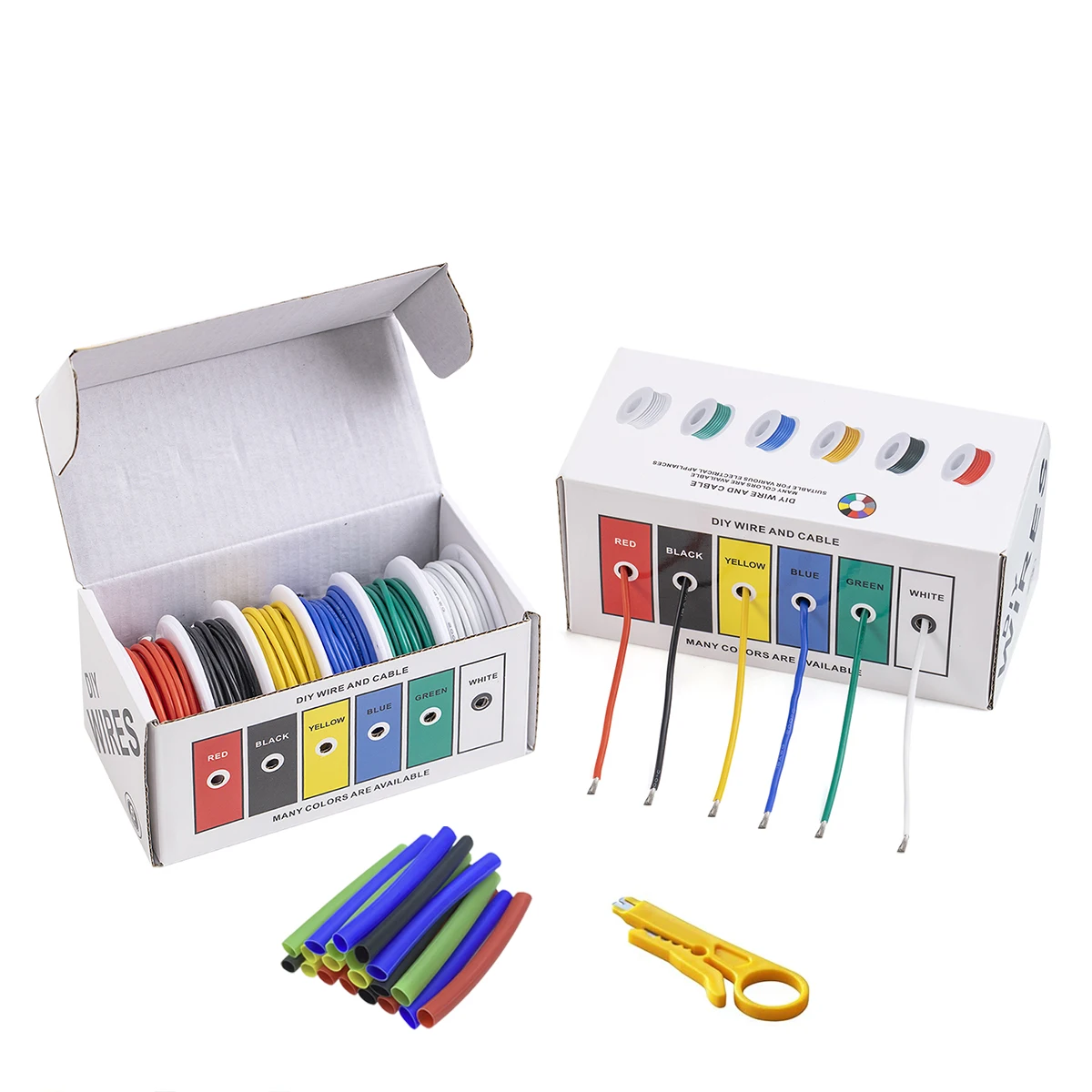 6 Farben mit Werkzeug 16/18/20/22/24/26/28/30 AWG Silikon-Elektrodraht, verzinnte Kupfer-Anschlusskabel, 18-Gauge-Kabel – Detail 7
