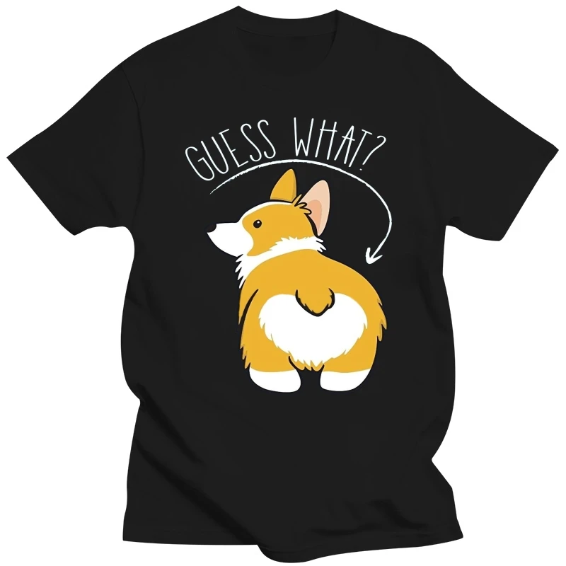 Guess What Funny Letter Dog Print Casual T Shirt Men Women Harajuku Streetwear Fashion Oversized  O-neck Boys Short Sleeve Tops