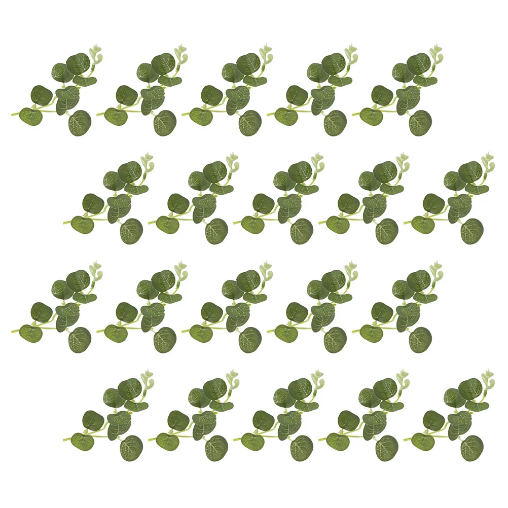 

40pcs Artificial Eucalyptus Leaves Fake Rattan Greenery Decor Delicate Vine For Diy Home Decoration Simulation Plants