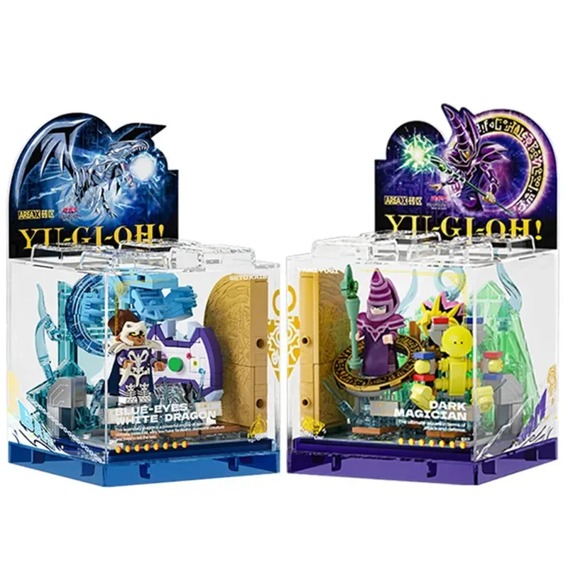 Anime Yu-Gi-Oh Bouwstenen Serie Boxed Sky Castle Duel Muto Yugi Seto Kaiba Ornamenten Speelgoed Splitsen Modelcollectie Geschenken