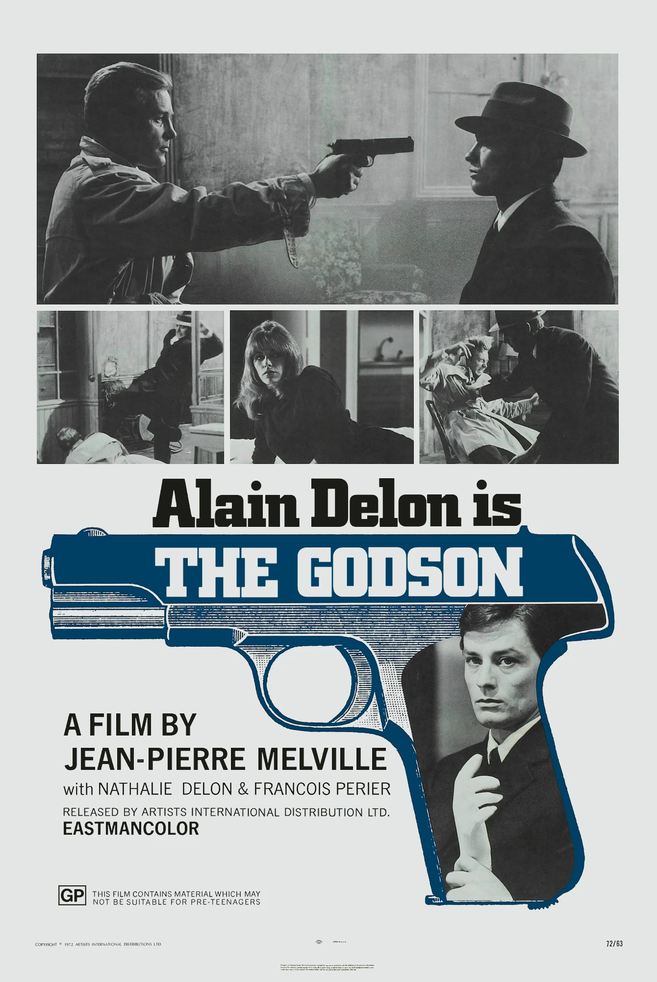 Alain Delon film The Godson foto print poster wanddecoratie Rome decoratie
