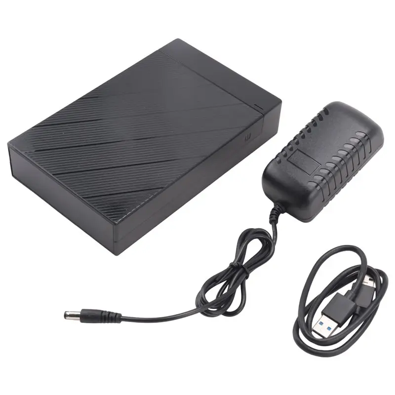 NEW HOT In Stock-USB 3.0 External Hard Drive Box 2.5/3.5 Inch SATA To Tool-Free Installation HDD Case For Laptop US Power Supply