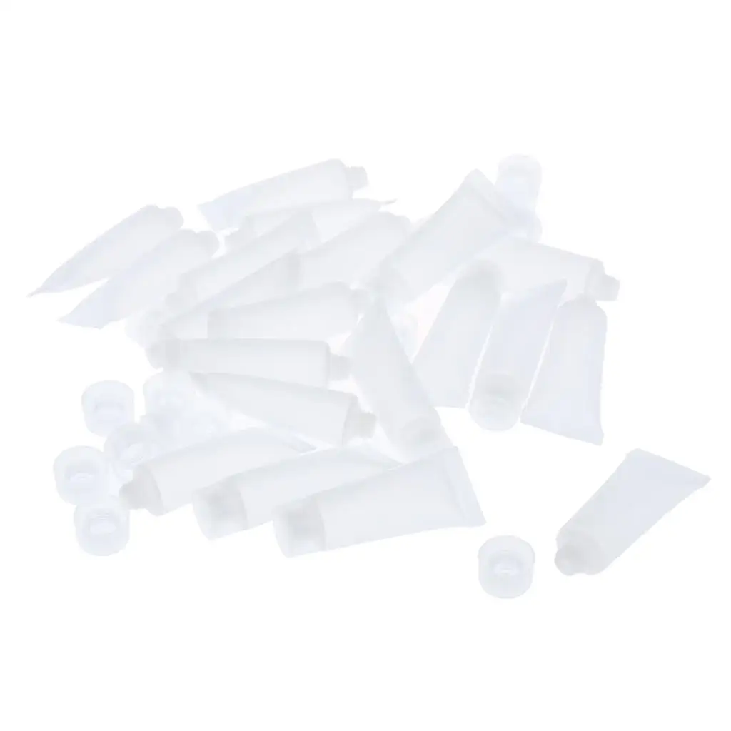 2-4 pack of 20 empty squeeze tubes, bottles for DIY lotion, 10