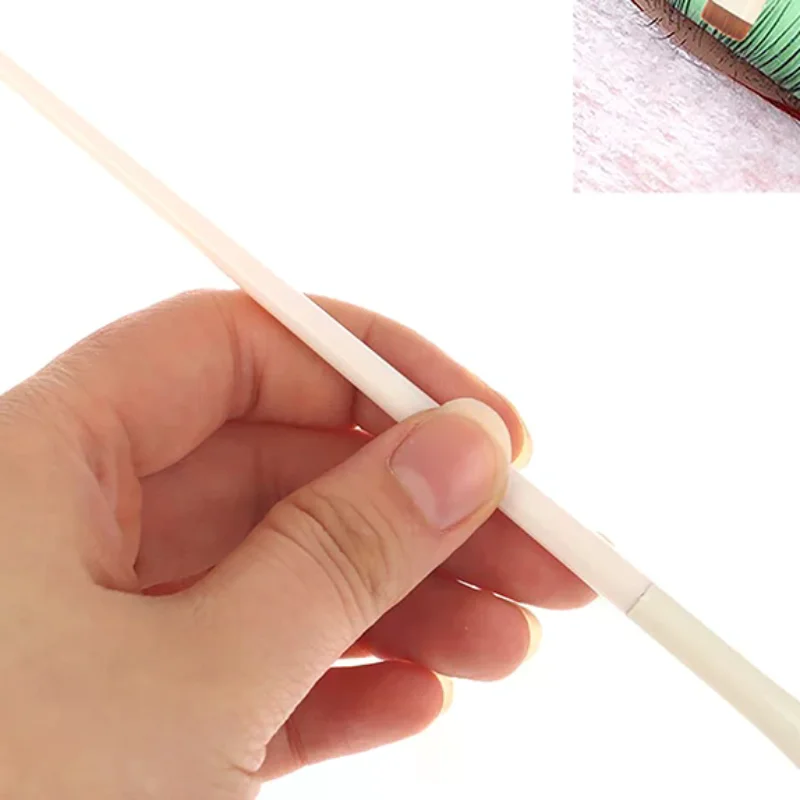 Professional Flat Angle Wooden Eyeshadow Brushes Make Up Cosmetics Tools Beige Eye Makeup Brushes Flat Eyebrow Eyeliner Brush