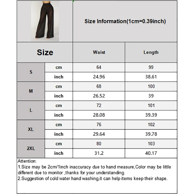 Women Pants Summer Women See Through Boho Wide Leg High Waist Trousers Beach Long Loose Mesh Sheer Pants