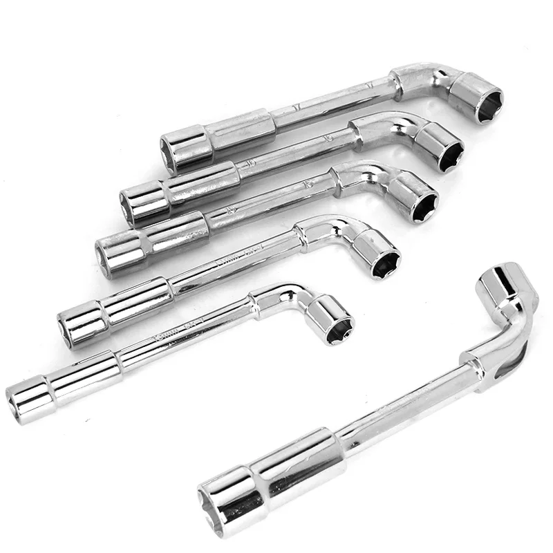 

Xk Steel Extension Tool L-Type Socket Wrench 7-Shaped Pipe-Type Double-Headed Elbow Perforated Wrench