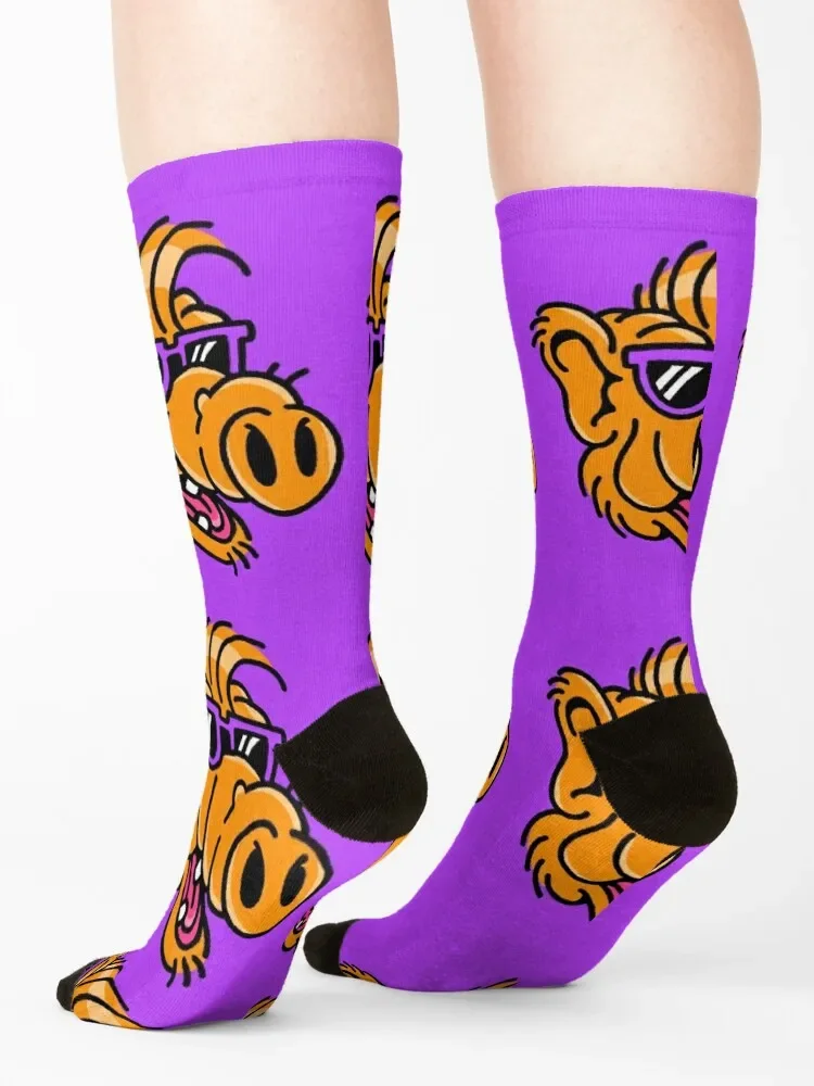 ALF is cool! Socks man floral cool Man Socks Women's